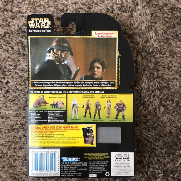 NIB 1997 POTF- Lando Calrissian -Skiff Guard - Picture 2 of 2